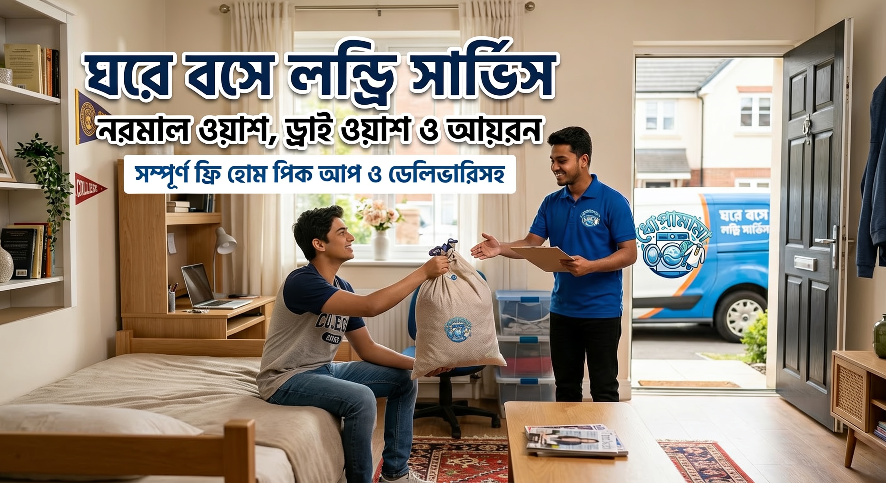 ঘরে বসে লন্ড্রি সার্ভিস