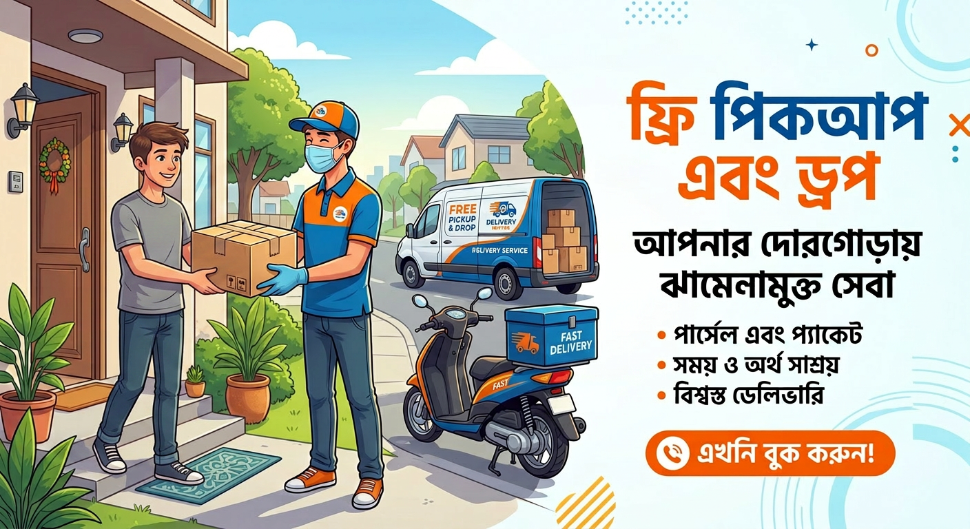 ফ্রি পিকআপ ও ড্রপ